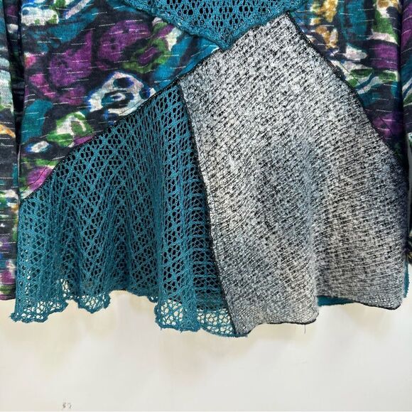 This n That Womens' Size 2X Boho Multicolor Pullover V-Neck Layered Top - Picture 3 of 8